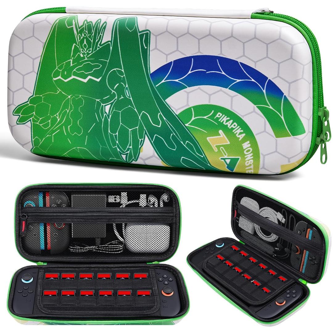 Carrying Case For Switch 2 (2025), All-In-One Protective Shell Design, Slim Portable Hard-Shell Travel Bag, 12 Game Card Slots & Mesh Pocket, Fits Console & Accessories