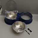 Stainless Steel Dog Bowl Set with Lids, 304 Metal Dual Food & Water Bowls for Dogs & Cats, Large Capacity Pet Feeder with Cover Keeps Food Fresh, Anti-Skid Dog Dish for Small/Medium/Large Pets (Blue)