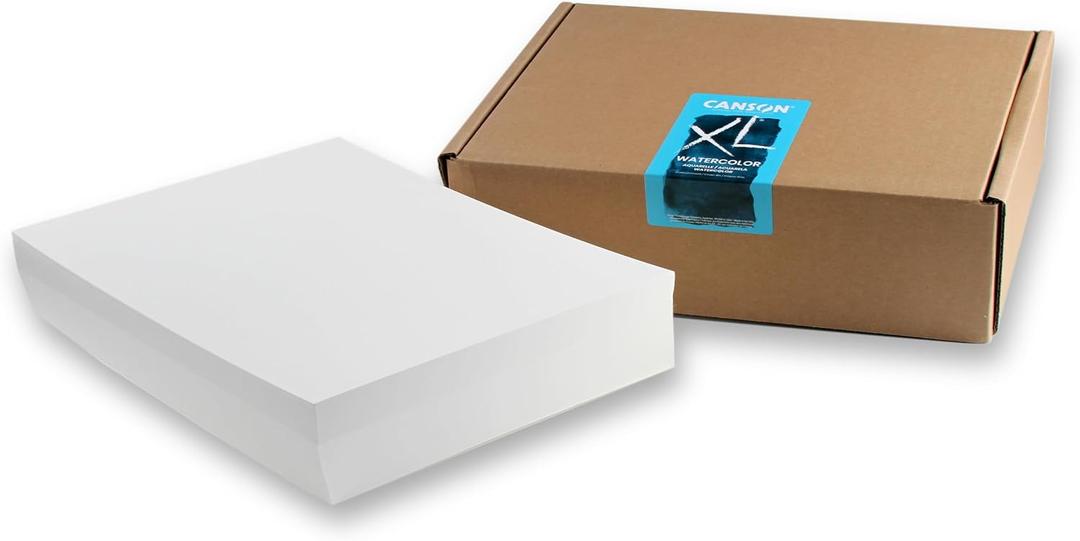 Canson XL Series Watercolor Paper Sheet Pack, White, 9x12 in