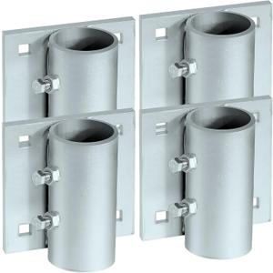 Stationary Dock Side Leg Pipe Holder,Dock Brackets Hardware for Posts,Dock Pole Pipe Leg Holder Sleeve,Heavy Duty,7/16" Hole for 3/8" Carriage Bolt