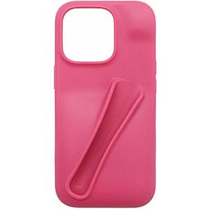 Lipgloss Holder Case for iPhone 16 Plus, Lip Gloss Case Lipstick Lip Glaze Stylish Silicone Funny Women Girls Cover for iPhone 16 Plus 6.7 inch 2024 (Rose)