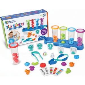 Learning Resources Silly Science Fine Motor Sorting Set - 55 Pieces, Age 3+ Educational Toy, Preschool Fine Motor Skills, PreK Manipulatives