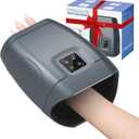 JQX Hand Massager with Heat and Compression, Cordless Electric Hand Massager, 3 Levels Pressure for Finger, Gifts for Women, Men (Grey)