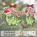 9 x Cute Dinosaur Ornaments 2025, Funny Animal Gifts for Men and Women, Wooden Ornaments for Christmas Decorations, Dinosaur Gifts for Adults, Boys, Girls, Teens, Friends, Family