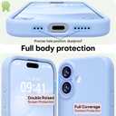 LOVE 3000 Designed for iPhone 17 Case, Premium Silicone [Compatible with Magsafe][Soft Anti-Scratch Microfiber Lining] Shockproof Protective Phone Case for Men Women 6.3", Light Blue