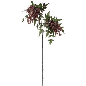 1 Pcs Artificial Dusty Plum Berry Stem for Vase 35 Inch Summer Faux Flowers Picks Branches Fake Realistic Sedum Stem Spray for Wedding Holiday Seasonal Farmhouse Mantel Harvest DIY Home Decor