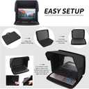 Laptop Sun Shade,Lightweight Laptop Sun Glare Shield Privacy Cover for Working Outside,Computer Privacy Hood Foldable and Portable Shield Cover Computer Hood Outside Glare 14''Pat.NO.D1057416S