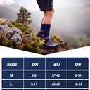 Mens Cotton Boot Crew Socks, 5 Pairs Full Cushion Socks Moisture-Wicking & Reinforced for Work Hiking Walking Outdoor (10-13, Multicolor)