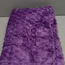 Deep Purple Fleece Throw Blanket 5060 for Couch Sofa Bed,Super Soft Cozy Plush Microfiber Flannel Blanket with 3D Checkered Design Lightweight for Adults,Woman,Girls