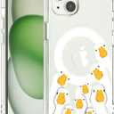 JOYLAND Funny Goose Phone Case for iPhone 17 Pro - Compatible with MagSafe Cute Cartoon Animal Design Clear Magnetic Cover Shockproof Protective Shell for Women Girls, 6.3 Inch