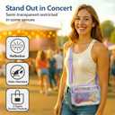 PACKISM Clear Bag for Stadium Events - Clear Purses for Women Stadium Crossbody Concert Bag for Game Day, Sports, Festival