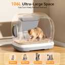 Meowant Large Space Automatic Litter Box for Multiple Cats 106L Self Cleaning Cat Litter Box, Odor-Control Low Entry APP Control Cat Box Use for Senior Cats Large Cats, 18"L x 25"W x 21"H