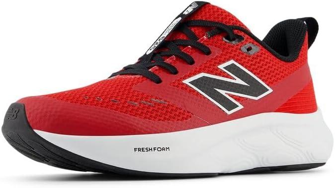New Balance Unisex-Child Fresh Foam 625 V1 Lace-up Running Shoe (4 Big Kid, True Red/Black/White)