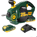 TECCPO Drain Auger, Automatic Plumbing Snake, 25Ft(7.6m), 20-Volt Li-Ion, Perfect Cordless Drain Clog Remover, Power Tool for 3/4" to 2" Pipes, Replaceable Flexible Shaft
