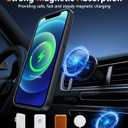 FNTCASE for iPhone 13 Mini Case: for iPhone 12 Mini Case [Compatible with Magsafe] Translucent Matte Magnetic Phone Cover - Military Grade Drop Protection Shockproof Protective Cases - Black