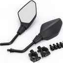 Universal Motorcycle Mirrors, 10MM 8MM Universal Motorcycle Rear View Side Handlebar Mirror Black, Compatible with ATV, Scooter, Dirt Bike, Cruiser, Snowmobile