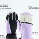 Ski Gloves for Men Women - Winter Snow Windproof Waterproof Skiing Snowboarding for Cold Weather Warm (X-Small, Black)