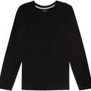 French Toast Boys Long Sleeve Crewneck Tee T-Shirt (Black)