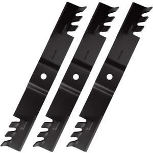742-04415 02005019-X Toothed Mulching Mower Blades for MTD Cub Cadet 60 inch Deck Z-Force L60 LE60 LX60 LZ60 SX60 160-L Recon 60 Tank L60KW fit 942-04415 01005338 02005019 01005338P 3 Pack (Black)