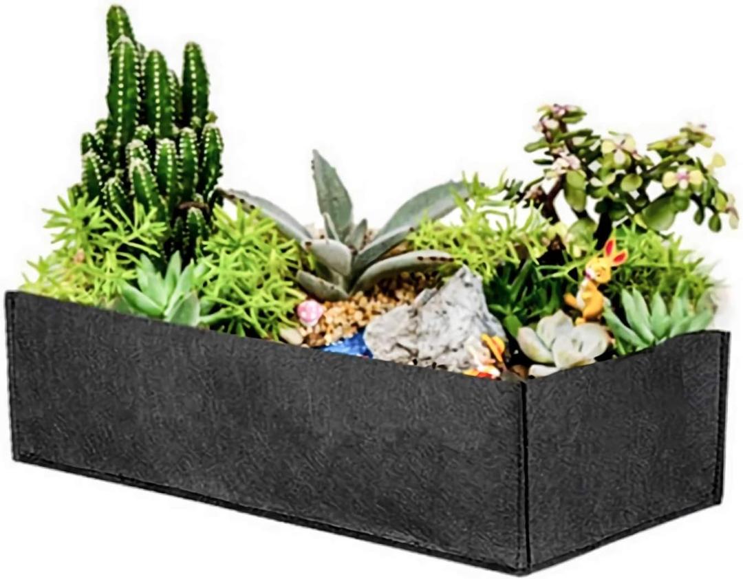 Kingrol 8 Divided Grids Breathable Raised Garden Bed, 4 x 2 FT - Heavy Duty 400 GSM Nonwoven Fabric Growing Pot Garden Planter for Vegetable, Herb, Fruit, Flower