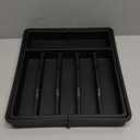 2 Pack Silverware Organizer, Expandable and Adjustable Kitchen Utensil Drawer Organizer, Plastic Cutlery Holder with Multiple Compartments, Cutlery Holder, for Spoons Forks Knives,White,UAFD012W