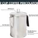 Primula Today Aluminum Stove Top Percolator Maker Durable, Brew Coffee On Stovetop, 9 Cup, Silver