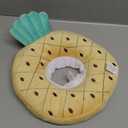 ANWA Adjustable Cat Cone Collar Soft, Cute Cat Donut Collar After Surgery, Kitten Recovery Cones to Stop Licking (Medium, Pineapple)