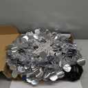 6 FT Pop Up Christmas Tree with 100 LED Timer Lights & Remote, Silver Collapsible Christmas Tinsel Tree Artificial Pencil Tree Xmas Decoration for Holiday Home Office Party, USB Powered, Colorful Silver