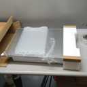 Plastic Bathroom Medicine Mirror Cabinet 16 x 22 inch, Surface and Recessed Mount, Beveled Edge Mirror (White)