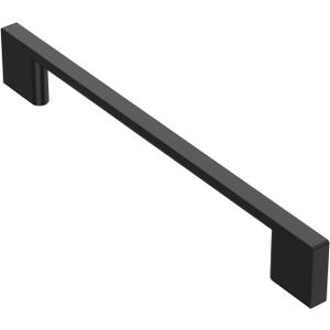Alzassbg 5 Pack Matte Black Cabinet Pulls, 6.3 Inch(160mm) Hole Centers Rectangle Cabinet Handles Kitchen Pulls for Drawers and Cabinets AL3051MB