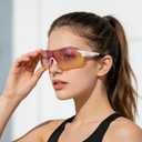 Photochromic Cycling Glasses for Men Women Sports Sunglasses Frame Discoloration HD Bike Glasses