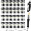 200 Pack Black Ink Retractable Ballpoint Pen 1.0 mm Point Smooth Writing Click Pens for Office Supplies Journal Writing