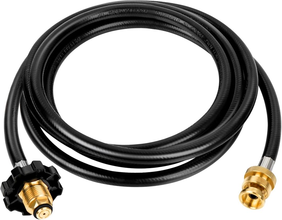 10 ft. Propane Hose Adapter, Propane Hose with P.O.L Fitting, Regulator for RV, Gill, Gas Stove, Gas Generator, Gas Hose for Heater, for MH9B, Portable, Buddy, and MH18B Big Buddy, and more.