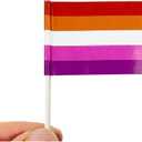 2 x stidsds 100 Pcs Pride Rainbow Flag Sunset Lesbian Toothpick Flags Mini Small Gay LGBTQ Cupcake Toppers Stick Flags Banner Rainbow Party Cocktail Fruit Decoration