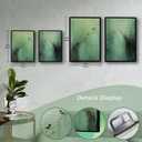 Abstract Dark Green Canvas Wall Art Modern Texture Painting with Wood Frame Wabi Sabi Zen Poster Minimalist Birds Picture Print Living Room Bedroom Office Ready To Hang 16x24 Inch