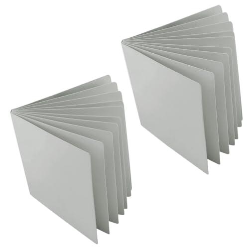 SUPERFINDINGS Blank Board Book 10 Sheets Square Paper Drawing Board Hardcover Blank Boardbook Sketch Board 21x21cm(8.27Inch x 8.27Inch) for Beginners Artists, Grey