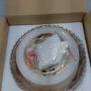 6.9in Vintage Pendant Lights for Kitchen with Clear Striped Glass Shade, Brushed Gold Pendant Lights Kitchen Island, Small Light Pendant Adjustable Hanging Light for Entrance Bathroom Hallway Home