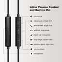 2 x Hmusic Sports Earbuds Wired with Microphone, USB Type C in-Ear Headphones with Over Ear Hook Earphones for Sports, Running, Workout, Exercising, Gym (Green)