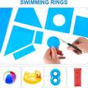 Syhood Extra Large Pool Liner Repair Patch 5.6 ft x 8.2 ft Blue Self Adhesive Vinyl Pool Patch Repair Kit for Christmas Bounce House Above Ground Pools Inflatable Floats Toys Snow Tube