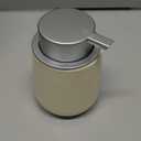 Bosilunlife Ceramic Foaming Soap Dispenser - Beige & Grey 12 oz Foam Hand Wash Dispenser Bathroom Countertop Kitchen Dish Soap Pump Dispenser Foam Soap Dispenser for Bathroom