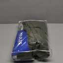 MIULEE Olive Green Pinch Pleated 100% Blackout Linen Curtains for Bedroom, Room Darkening Memory Trained Dark Green Window Curtains 63 inches Long for Living Room, Black Out Pleat Drapes, 2 Panels