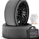 Snow Socks for Tires - Auto Accessories Ultimate Grip Alternative for Snow Chain - 2 Packs Portable Winter Emergency Grip Device for Bus, Light Heavy Trucks, and SUVs (2XLarge)