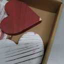 Valentines Day Tiered Tray Decor: 6pcs Red Pink White Rustic Distressed Wood Heart Table Decorations Sign, Vintage Galentines/Valentine Decorations for the Home Table Décor Anniversary, Rustic Style