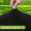 Smiry Round Spandex Tablecloth, Elastic Fitted Washable Tablecloths for 45"-56" Tables, Waterpoof Stretch Picnic Table Cover for Dining, Indoor and Outdoor, Black