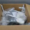 4 in 1 Bedside Commode for Seniors,Portable Toilet for Adults with Arms & Removable Bucket,Height Adjustable Commode Chair for ToiletSwivel Shower Chair for Inside Shower for Handicapped, Adults