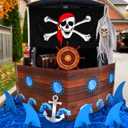 Pirate Trunk or Treat Halloween Decorations Kit with Shark Fins & Anchor