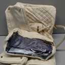 LOVEVOOK Travel Duffle Bag - Women's Weekender Carry On Overnight Laptop & Gym Bag With Toiletry/Shoe Pocket, Hospital Labor Bag (Large, Beige)