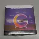 Aeehuck Mini Wireless Speaker with Atmosphere Light, Wireless Charging, Alarm Clock and Bedside Lamp (White)