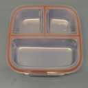 Palksky Snackle Box Container Stainless Steel, 2Pack Reusable Snack Bento Box with Lids, 3 Compartments Metal Food Storage Containers for Picnic, Travel