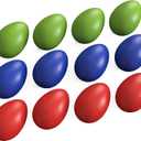 Egg Shaker Set - Non Toxic Baby Musical Instruments and Toddler Percussion - Music Shaker Eggs for Infants, Kids and Adults - Hand Shaker Rhythm Instrument for Classroom or Preschool (12-Pack)